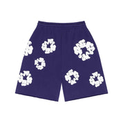 Denim Tears The Cotton Wreath Shorts - Purple