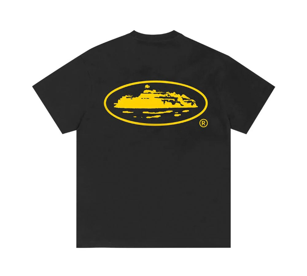 Corteiz OG Island T-Shirt - Black & Honey Yellow